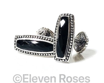 Preowned Scott Kay Unkaged Black Onyx Cufflinks 925 Sterling Silver Cuff Links