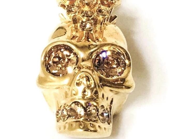 Alexander McQueen Crystal Skull Pendant Necklace