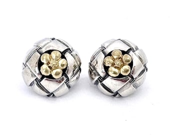 Saint Sarah Jane Tuileries Mabel Blossom Earrings Sterling Silver 18k Gold