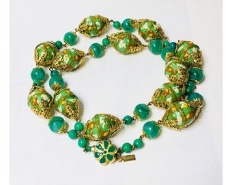 Vintage Moschino Venetian Murano Glass Bead Necklace