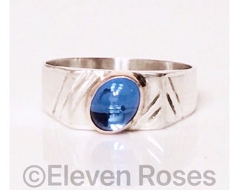 Unisex Studio Artisan Cabochon Signet Ring Mixed Metals 925 Sterling Silver 585 14k Gold Free US Shipping