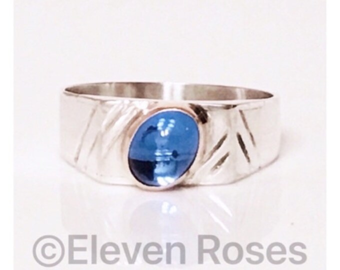 Unisex Studio Artisan Cabochon Signet Ring Mixed Metals 925 Sterling Silver 585 14k Gold Free US Shipping