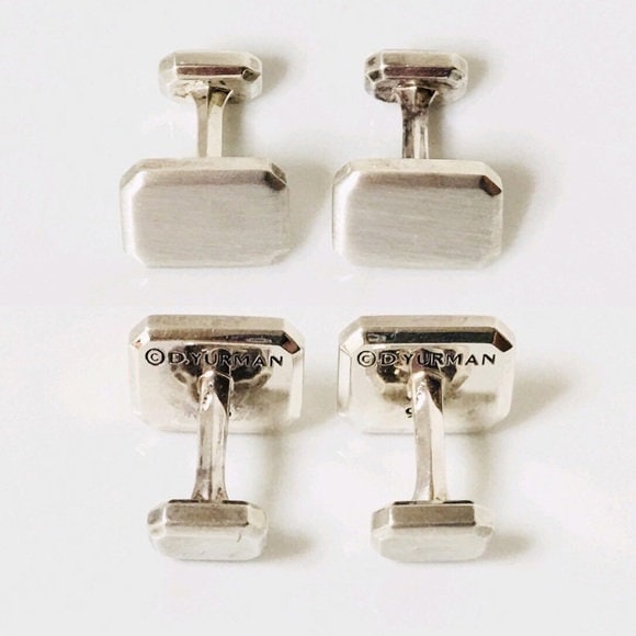 David Yurman Heirloom Classic Cufflinks Cuff Links DY 925 Sterling