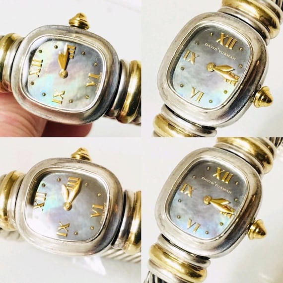 Yurman Double Cable Black Mother of Pearl Watch DY 925  display picture 2