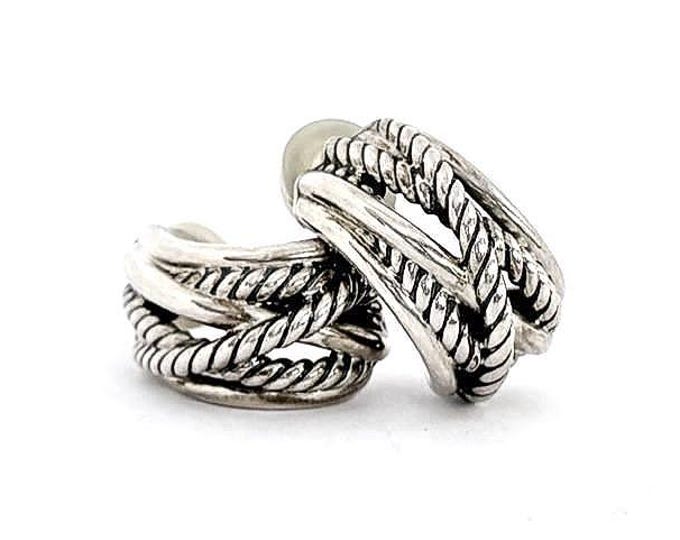 Yurman Crossover Earrings 925 Sterling Silver 585 14k