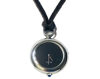 Vintage Tiffany & Co. Sterling Pendant Necklace Pocket Watch Free US Shipping