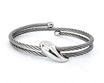 Charriol Steel Cable Wrap Bracelet