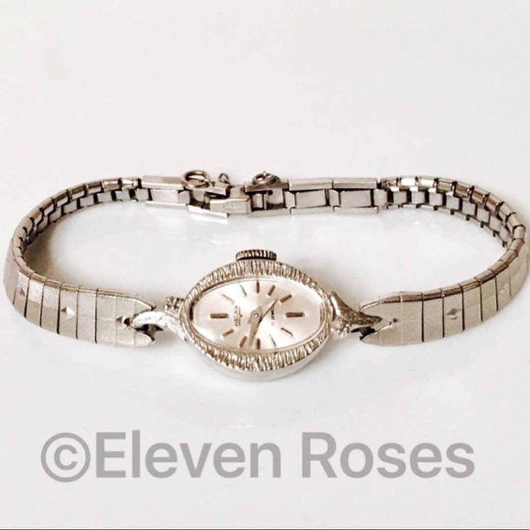 Vulcain 17 Jewel Mechanical Ladies Watch Silver Diamond Etsy