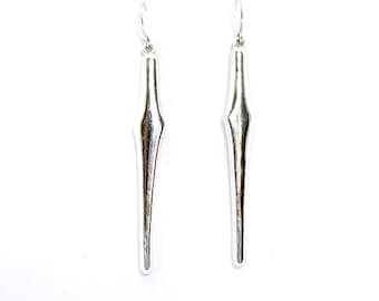 Simon Sebbag Long Dangle Drop Earrings 925 Sterling Silver