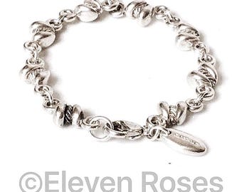 Saint Sarah Jane Cable Link Bracelet 925 Sterling Silver