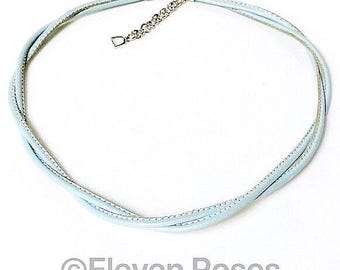 Carrera Y Carrea 750 18k White Gold & Leather Necklace