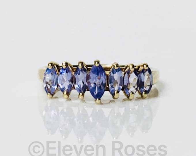 Vintage 10k Yellow Gold Tanzanite Anniversary Band Ring Appraisal