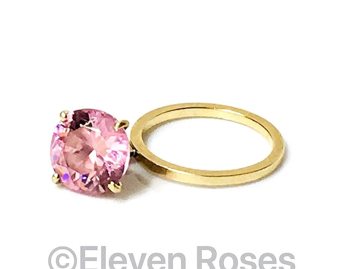 Large 14k Gold Diamond Dangle Ring