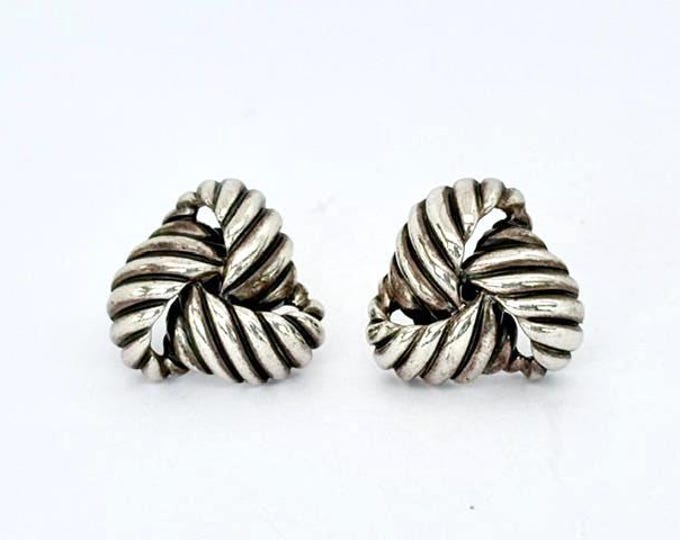Yurman Large Knot Stud Earrings 925 Sterling Silver
