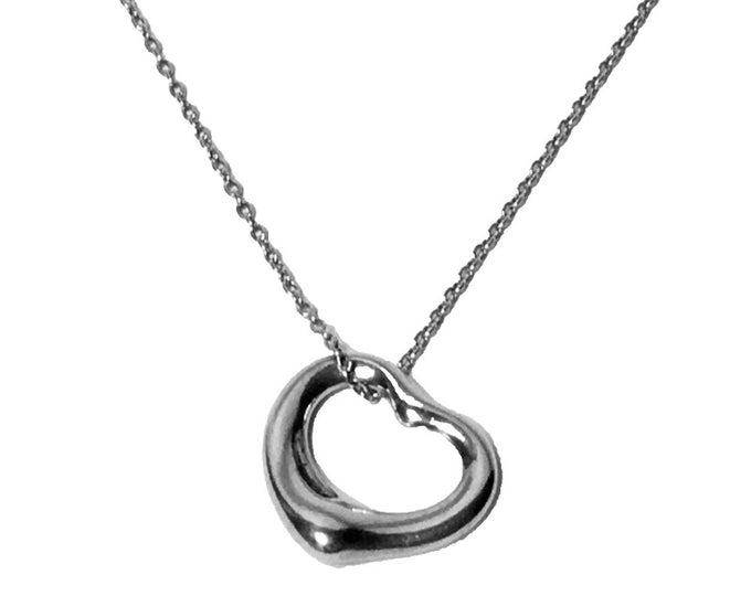 Tiffany & Co. Elsa  Peretti Open Heart Pendant Necklace