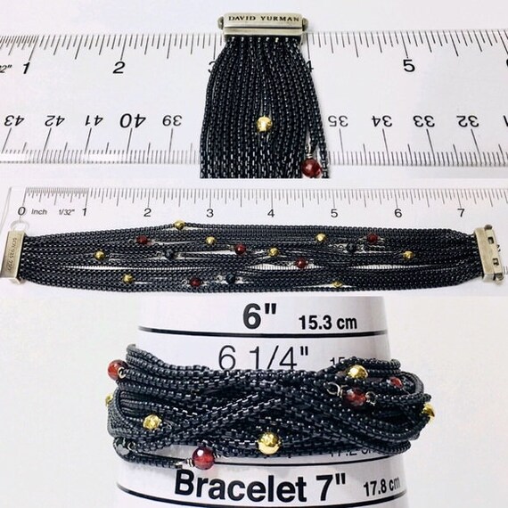 Yurman Multi Gemstone Row Box Chain Bracelet - image 5