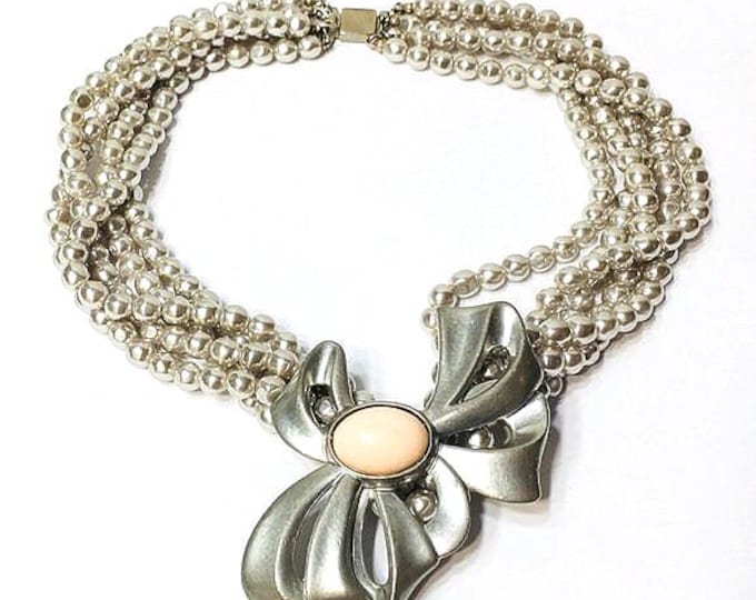 Vintage Ben Amun Torsade Statement Necklace