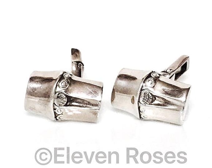 Vintage John Hardy Bamboo Cufflinks 925 Sterling Silver Cuff Links