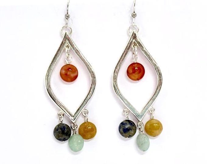 Simon Sebbag Multi Dangle Drop Earrings 925 Sterling Silver
