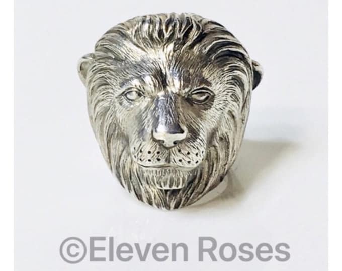 Preowned New Theo Fennell Large Alias Lion Beastie Ring 925 Sterling Silver