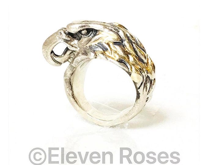 Bill Wall Sterling 18k American Eagle Ring