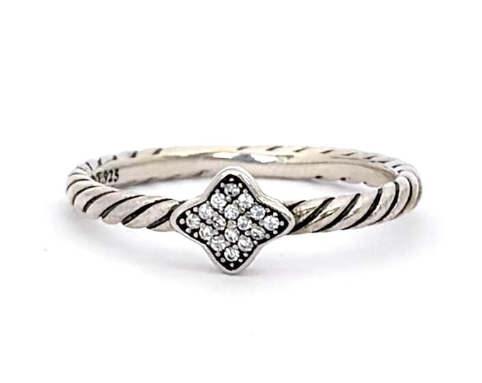 Yurman Quatrefoil Diamond Stack Ring