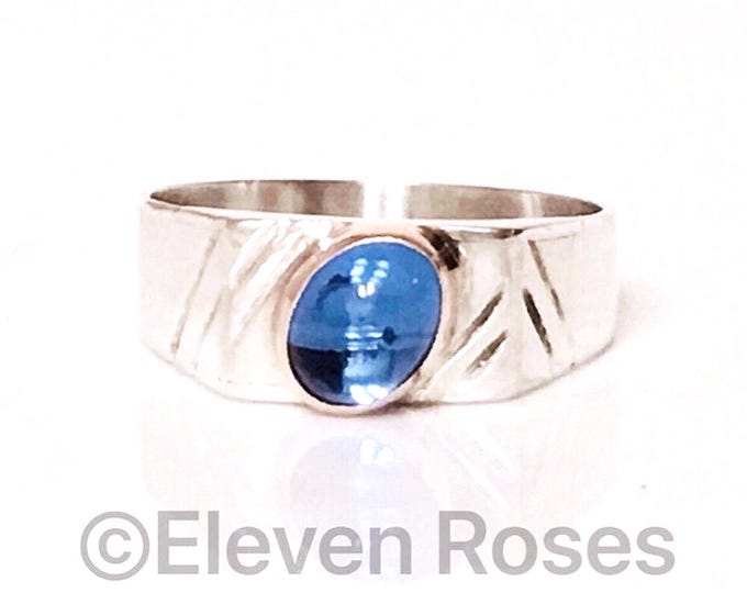 Unisex Cabochon Signet Ring 925 Sterling Silver 585 14k Gold