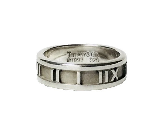 Tiffany & Co. 1995 Narrow Atlas Band Ring Free US Shipping