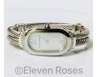 Yurman Diamond Double Cable Madison Watch 925 Sterling Silver 585 14k Gold