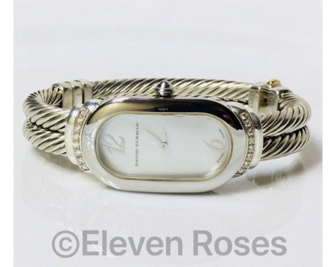 Yurman Diamond Double Cable Madison Watch 925 Sterling Silver 585 14k Gold