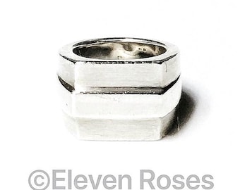 Gucci Extra Large Wide Band Unisex Statement Ring 925 Sterling Silver