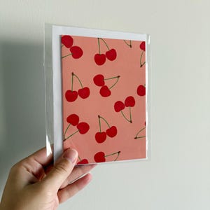 Cartão de felicitações | Charries em aquarela | Cartão em branco