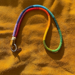 Prism- NATIVE BEADED lanyard - red, orange, yellow, green, blue, purple