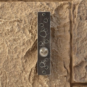 Paw Print Doorbell with Lighted Button