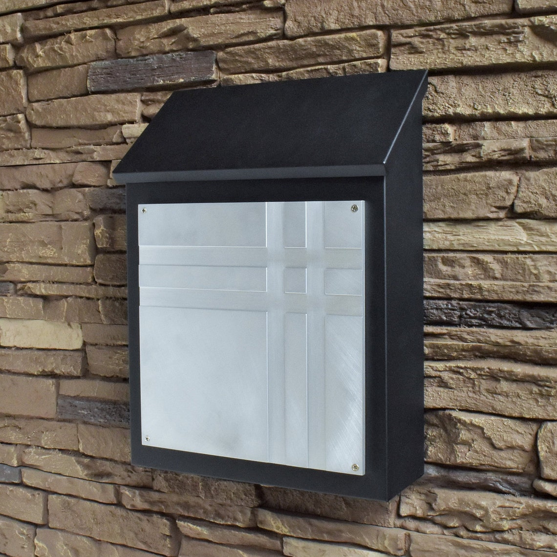 MidCentury Modern Wall Mount Mailbox Frank Lloyd Wright Etsy