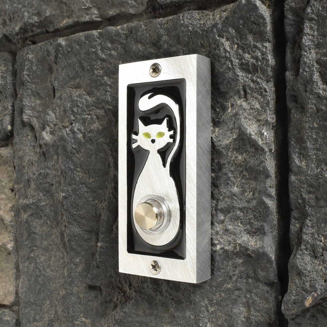 Cat Doorbell With Lighted Button Etsy