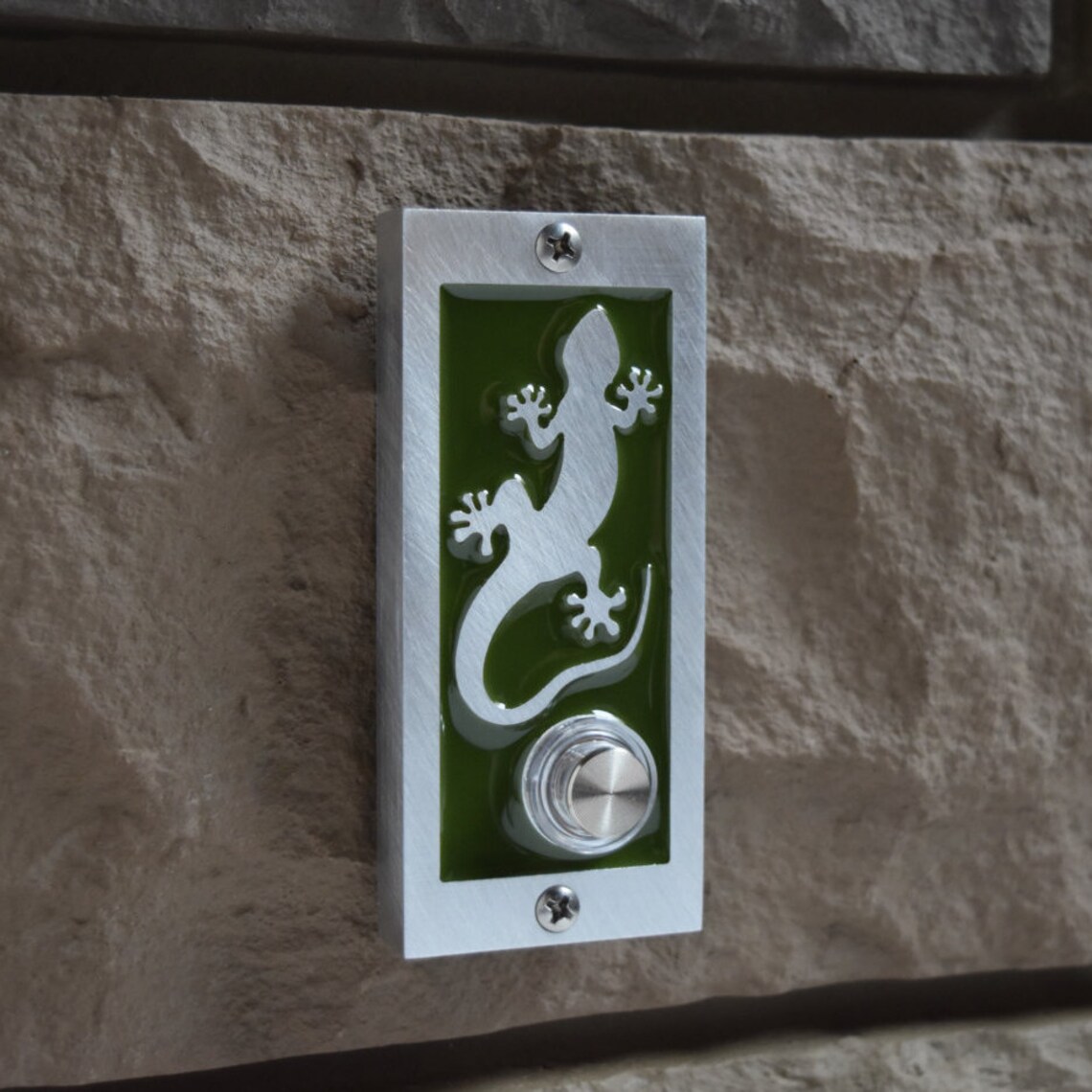 Gecko Doorbell With Lighted Button Etsy