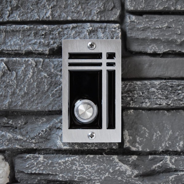 Mid Centruy Modern Doorbell with Lighted Button