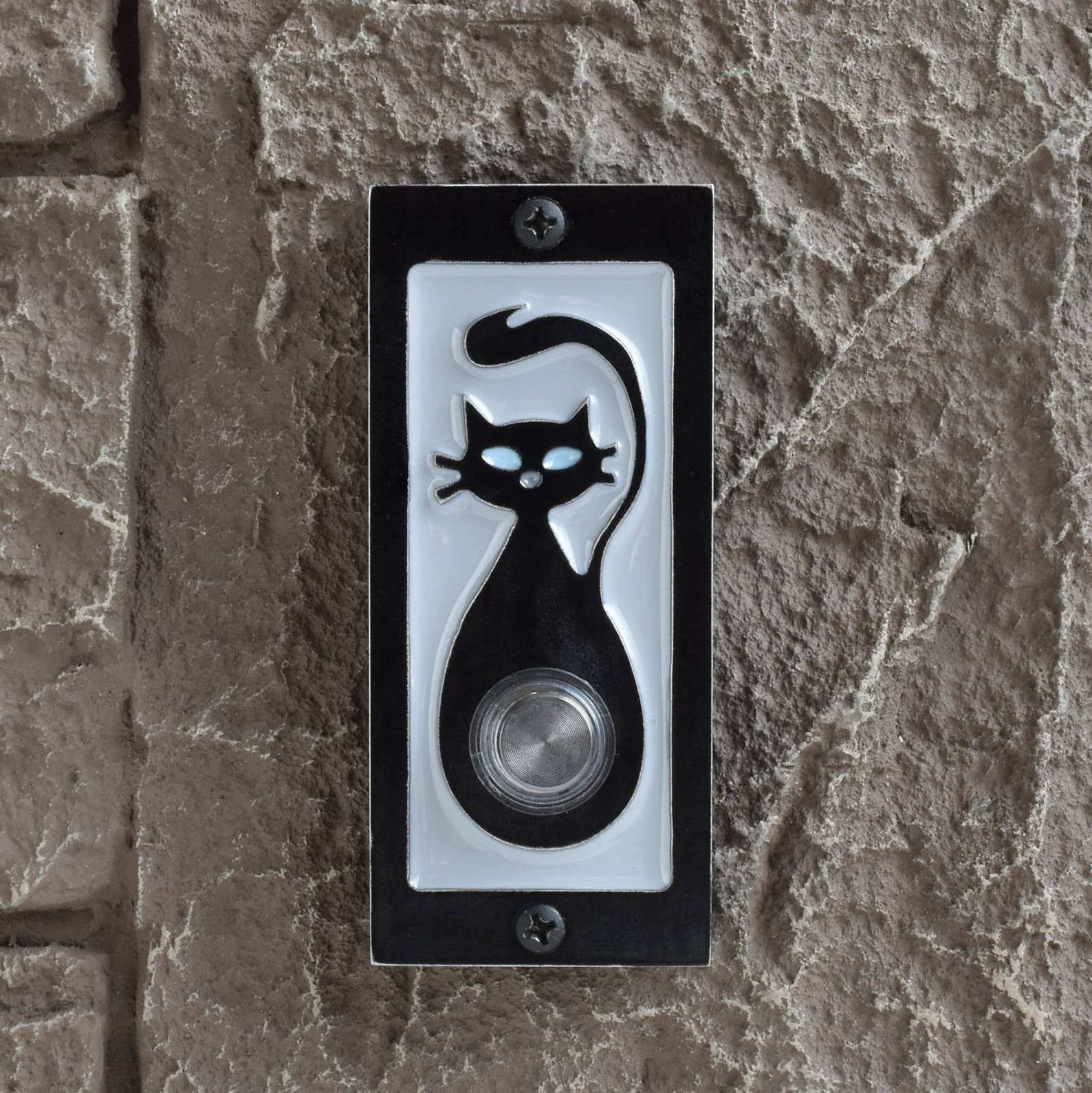 Cat Doorbell With Lighted Button Etsy Canada