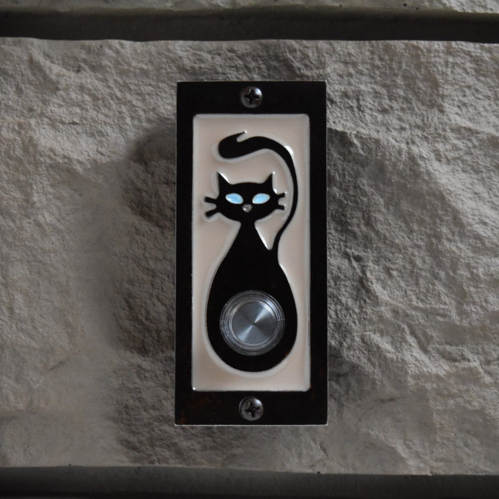 Cat Doorbell With Lighted Button Etsy