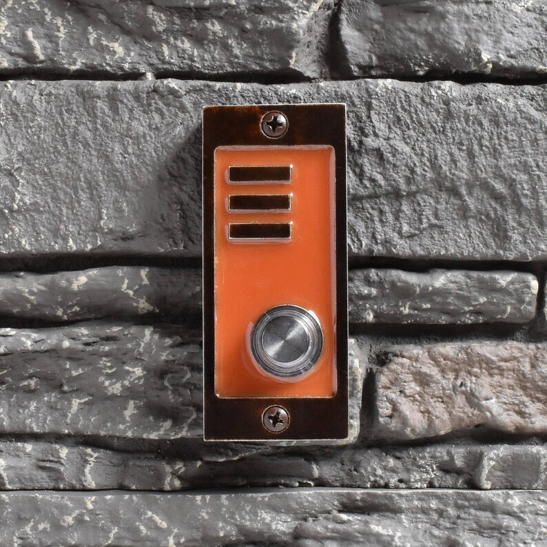 Modern Doorbell With Lighted Button Etsy