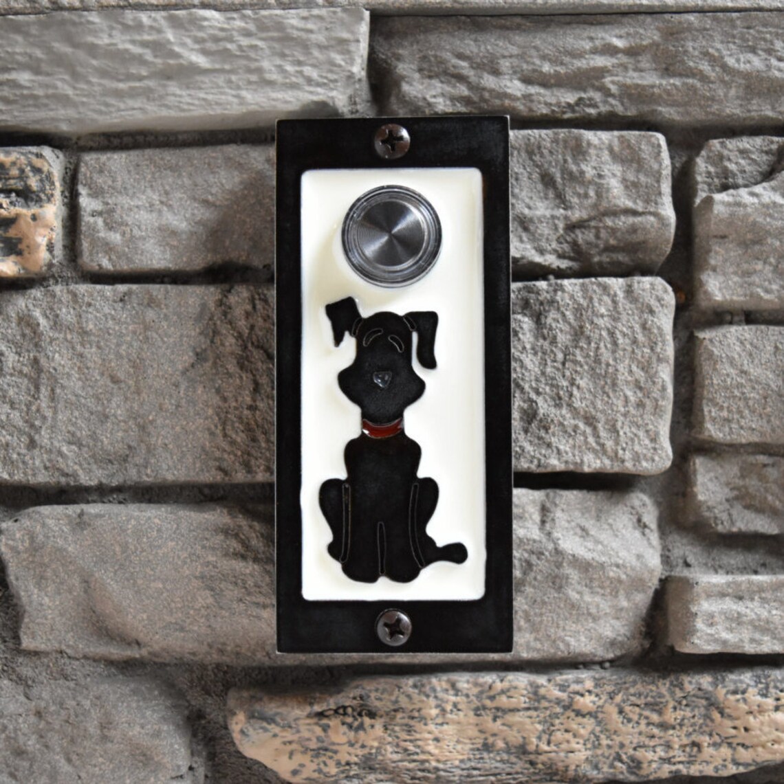 Dog Doorbell With Lighted Button Etsy