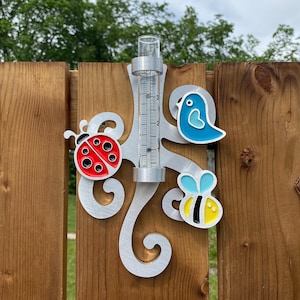 Bird and Bugs  Rain Gauge