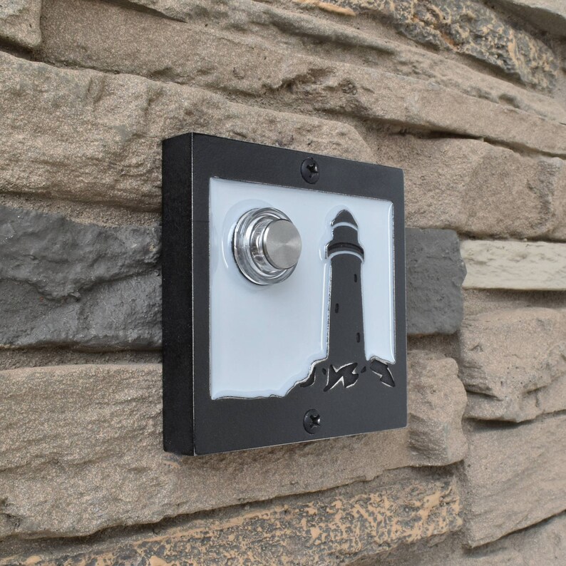 Lighthouse Doorbell With Lighted Button Etsy