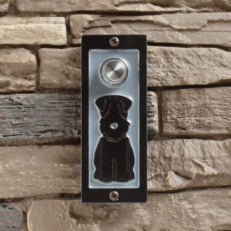 Dog Doorbell With Lighted Button Etsy