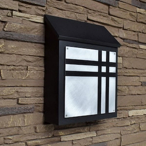 Mid-Century Modern Wall Mount Mailbox - Frank Lloyd Wright Inspired