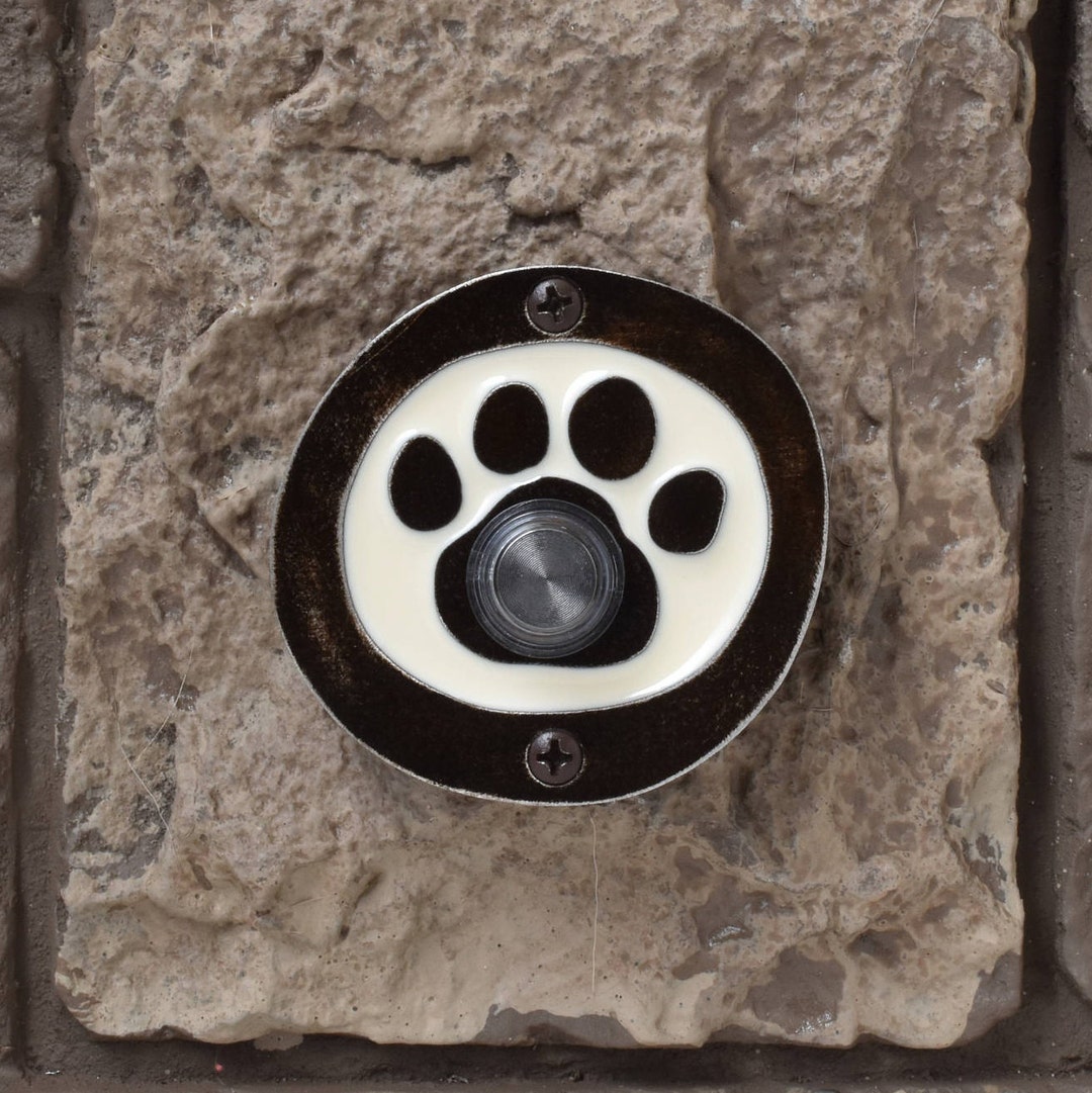Paw Print Doorbell With Lighted Button Etsy