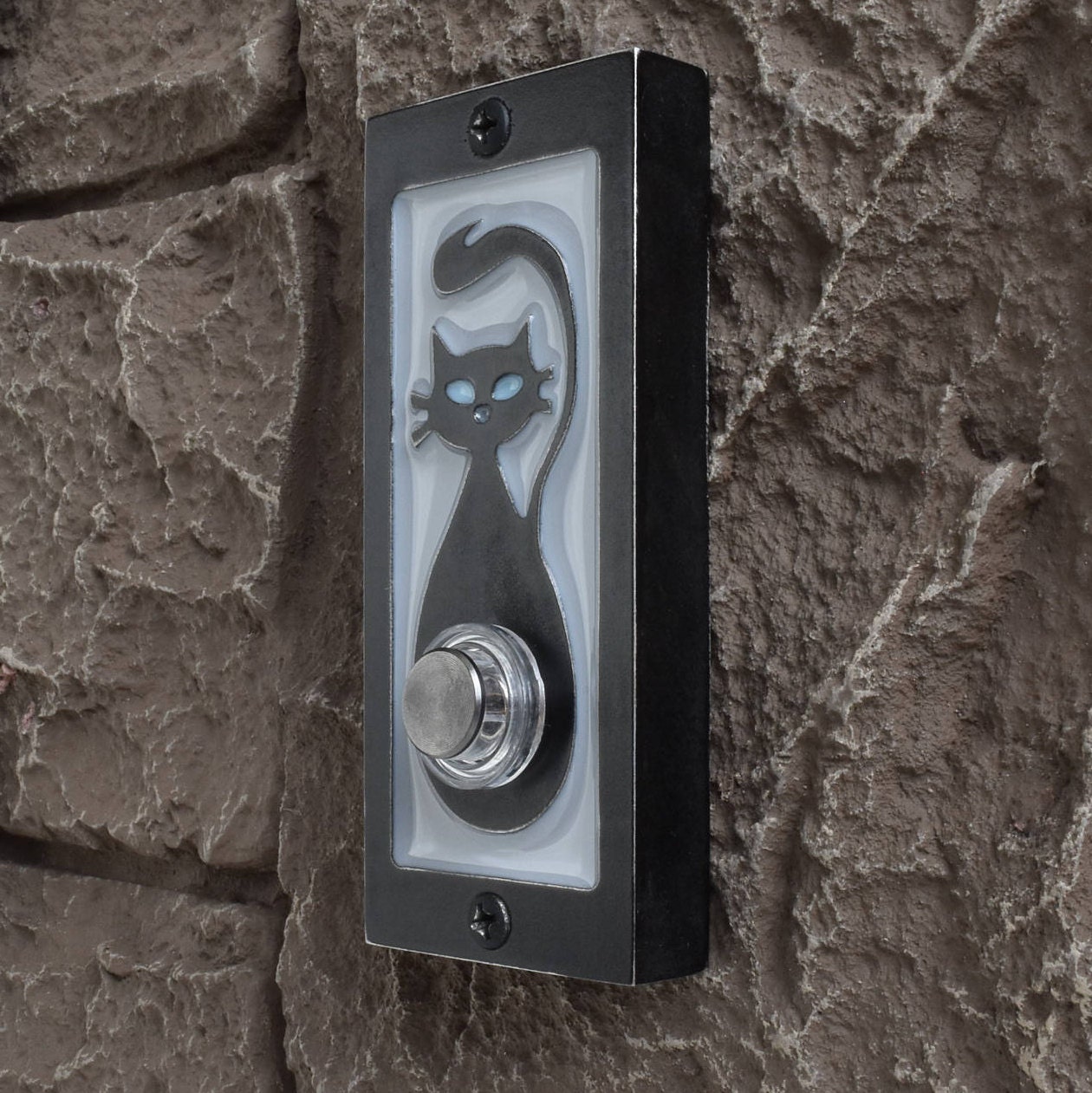 Cat Doorbell With Lighted Button Etsy Canada