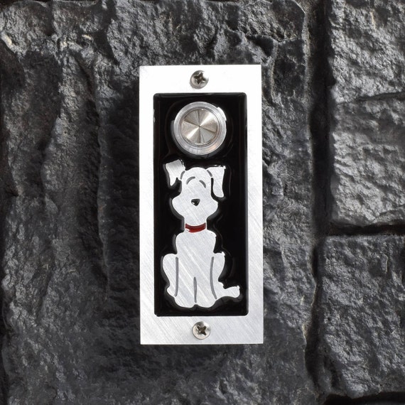 Modern Dog Doorbell with Lighted Button