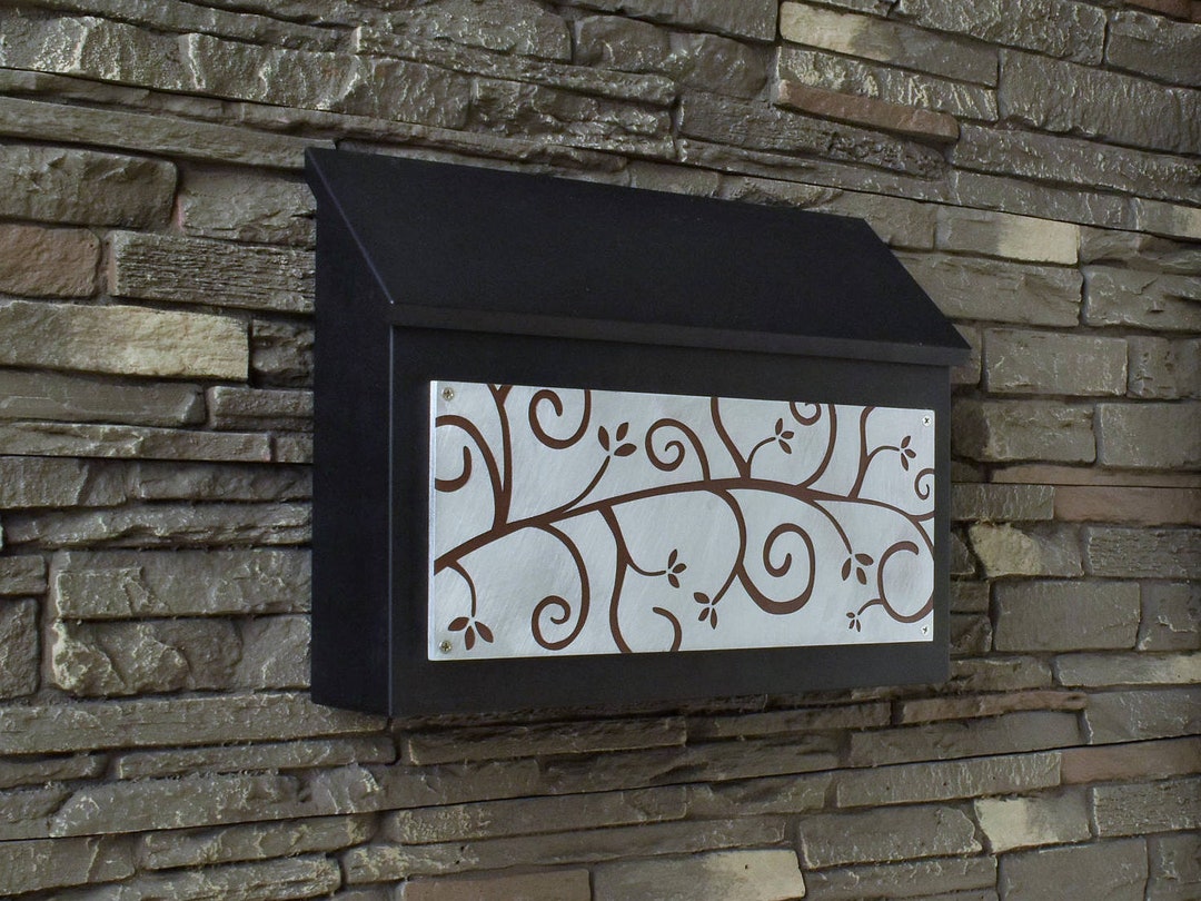 Ivy Wall Mount Mailbox Horizontal Etsy